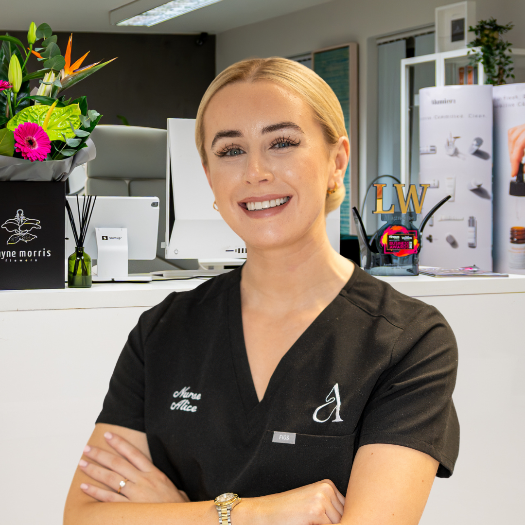 Aesthetics Nurse Practitioner Alice is an essential part of our team at A Aesthetics North Coast. With deep roots in the Coleraine community, she brings her expertise in medical aesthetics to our clinic, dedicated to providing high-quality, personalised care.  With a focus on enhancing natural beauty and boosting confidence