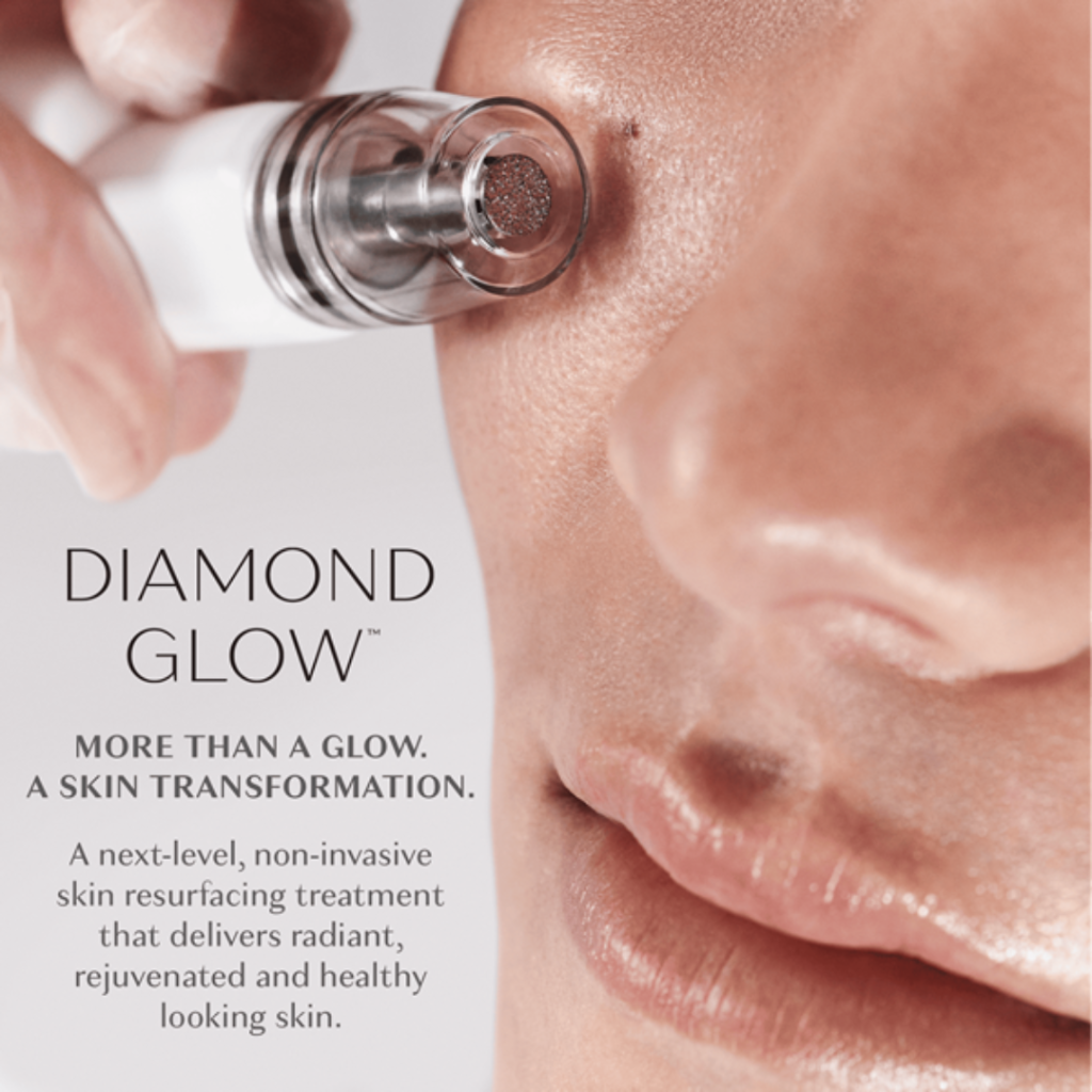 A close-up view of a diamond-tipped wand used during a Diamond Glow Facial treatment, exfoliating the skin to reveal a smoother complexion. Available a A Aesthetics North Coast and Derry, Londonderry